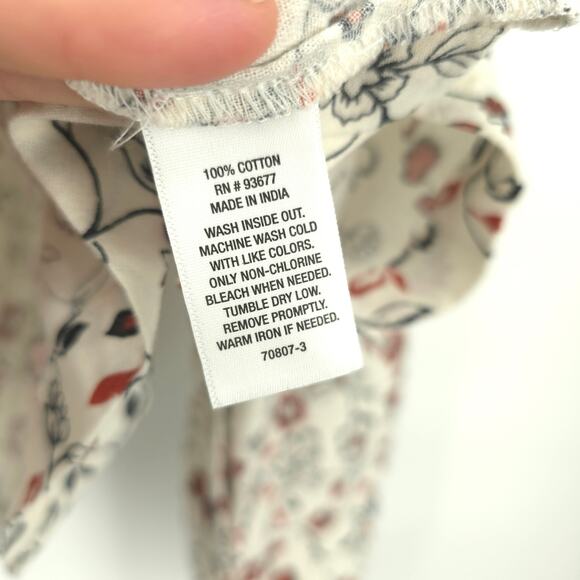 a.n.a. A New Approach Estie Floral Cream Pattern Top Long Sleeve Size XL NWT - Picture 9 of 11